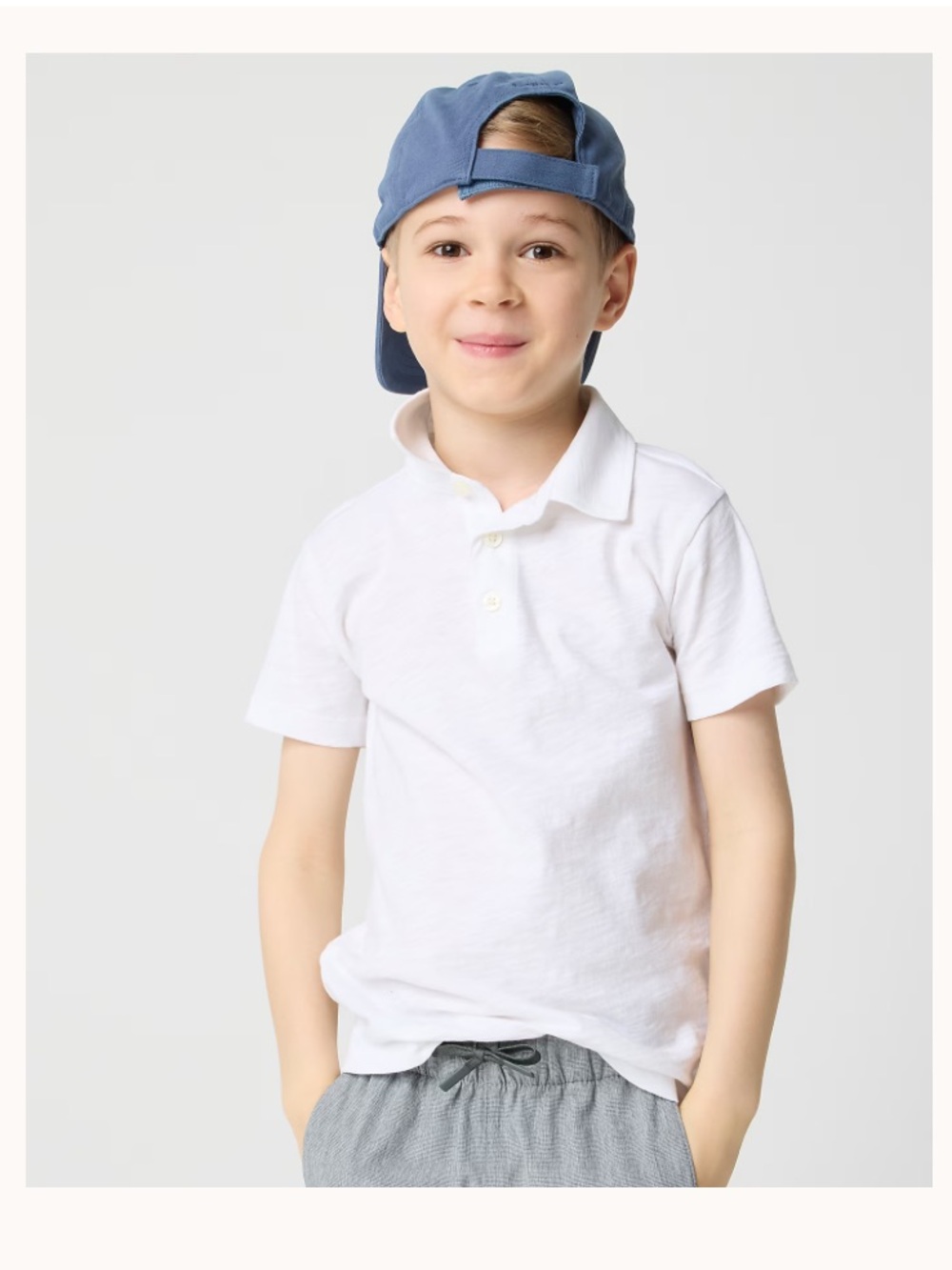 Crewcuts White Kids Polo with Classic Collar